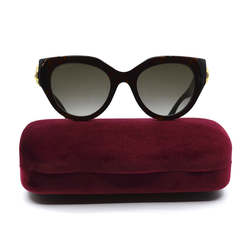 Gucci GG1408S 003 Havana Brown Cat Eye Sunglasses NWT - Picture 6 of 15